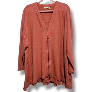 ✨️NWOT✨️W/O Tags*  LOGO LOUNGE - 3x Rustic Orange Top